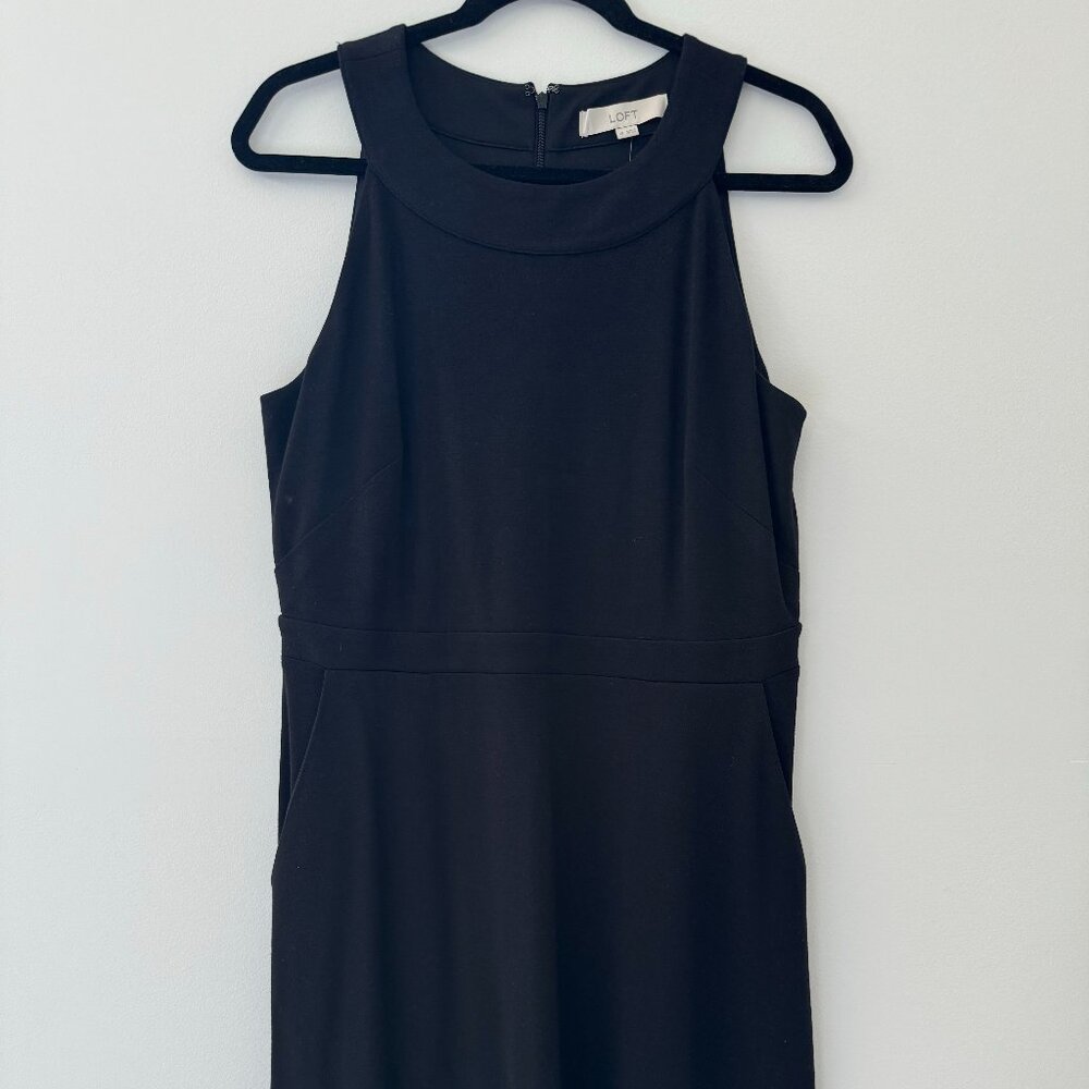 LOFT Black Sleeveless Short Dress